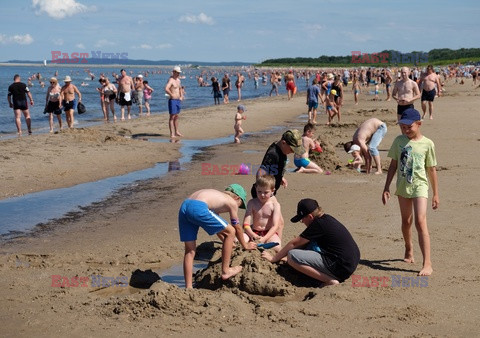 Plażowicze w Świnoujściu