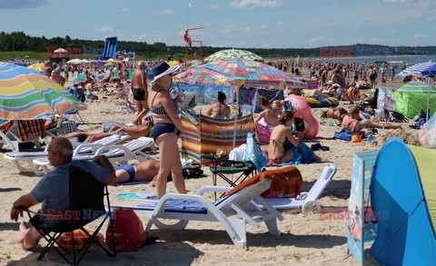 Plażowicze w Świnoujściu