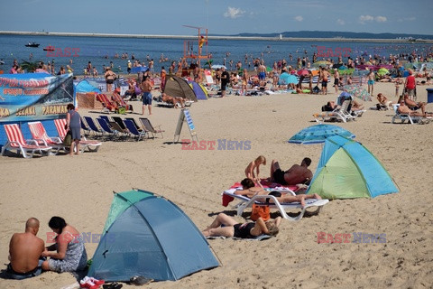 Plażowicze w Świnoujściu