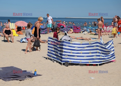 Plażowicze w Świnoujściu