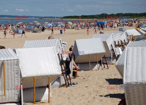 Plażowicze w Świnoujściu