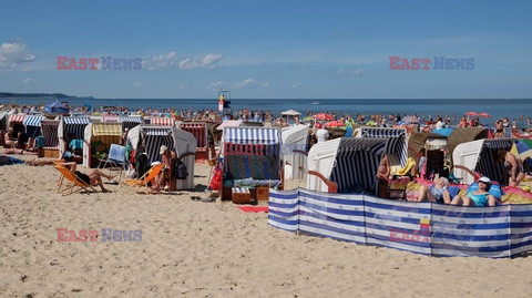 Plażowicze w Świnoujściu