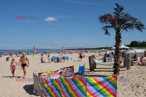 Plażowicze w Świnoujściu