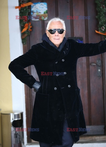 Giorgio Armani z rodziną w Saint-Moritz