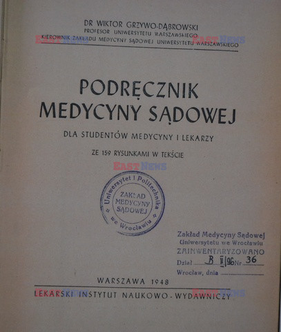 Zakład Medycyny Sadowej Uniwrersytetu we Wrocławiu