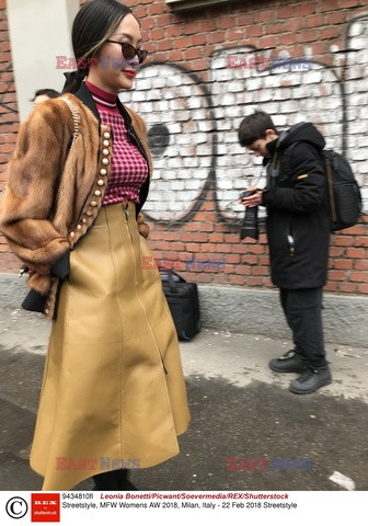 Street fashion na Tygodniu mody w Mediolanie - zima 2018/2019