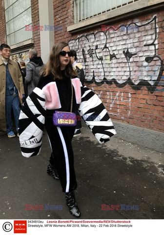 Street fashion na Tygodniu mody w Mediolanie - zima 2018/2019