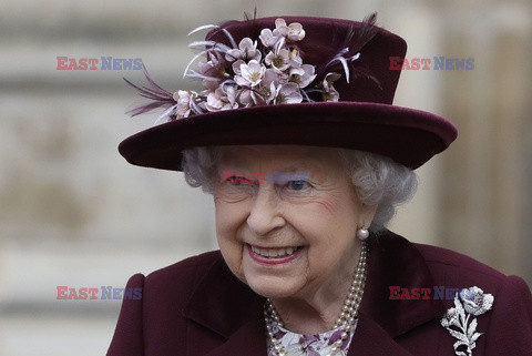 Brytyjska rodzina królewska i goście w Westminister Abbey