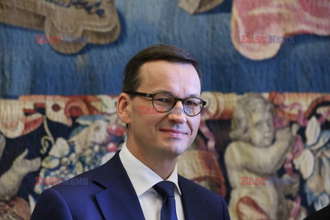 Premier Morawiecki z rodziną podczas audiencji u papieża Franciszka