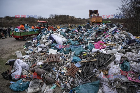 Holandia - uprzątanie plaży z towarów zgubionych przez kontenerowiec - Hollandse Hoogte