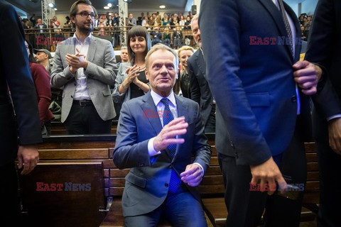 Donald Tusk na Uniwersytecie Warszawskim