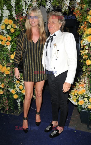 Rod Stewart i Penny Lancaster na imprezie Tramps