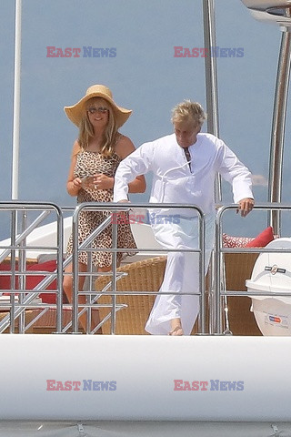 Rod Stewart i Penny Lancaster w Saint Tropez