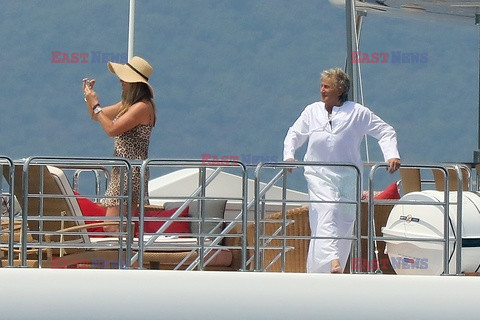 Rod Stewart i Penny Lancaster w Saint Tropez