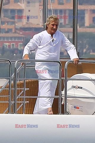 Rod Stewart i Penny Lancaster w Saint Tropez