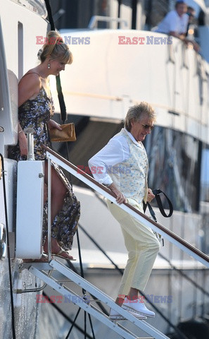 Rod Stewart i Penny Lancaster w Saint Tropez