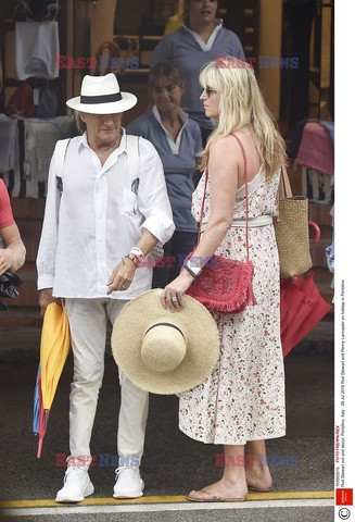 Rod Stewart i Penny Lancaster na wakacjach w Portofino