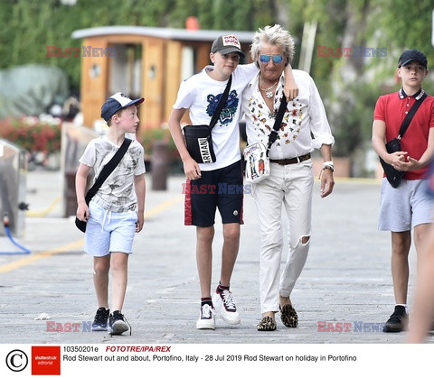 Rod Stewart i Penny Lancaster na wakacjach w Portofino