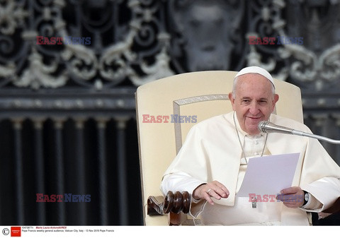 Papież Franciszek podczas cotydogodniowej audiencji ogólnej