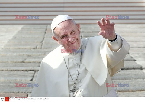 Papież Franciszek podczas cotydogodniowej audiencji ogólnej