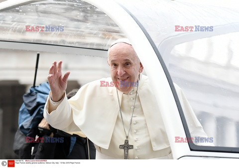 Papież Franciszek podczas cotydogodniowej audiencji ogólnej