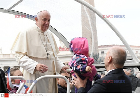 Papież Franciszek podczas cotydogodniowej audiencji ogólnej