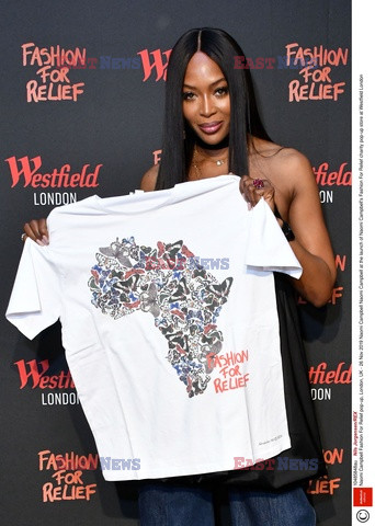 Naomi Campbell na prezentacji Fashion for Relief