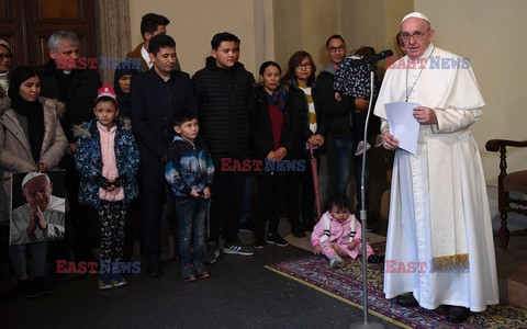 Uchodźcy na audiencji u Papieża Franciszka