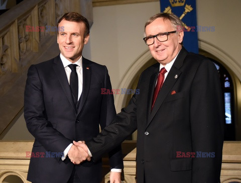 Prezydent Francji Emmanuel Macron z wizytą w Polsce