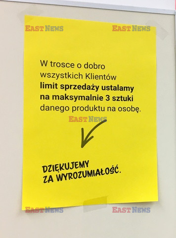 Pustki na sklepowych półkach w Polsce