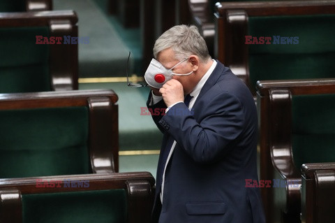 Posiedzenie Sejmu w czasie epidemii