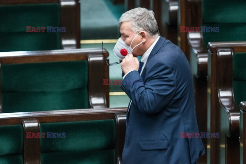 Posiedzenie Sejmu w czasie epidemii