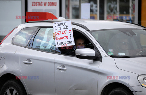 Samochodowy protest Strajku Kobiet