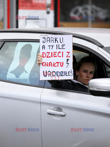 Samochodowy protest Strajku Kobiet