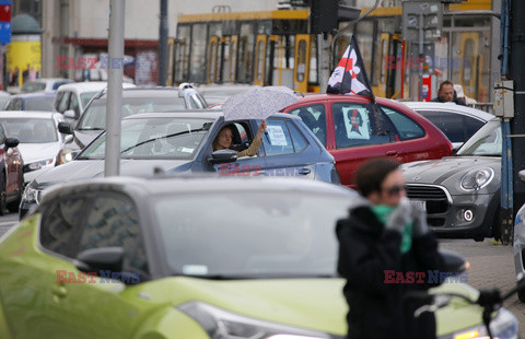 Samochodowy protest Strajku Kobiet