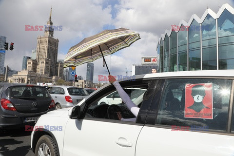 Samochodowy protest Strajku Kobiet