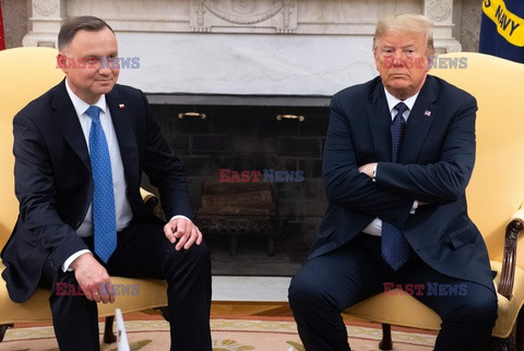 Prezydent Andrzej Duda na spotkaniu z Donaldem Trumpem