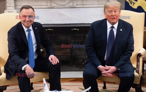 Prezydent Andrzej Duda na spotkaniu z Donaldem Trumpem