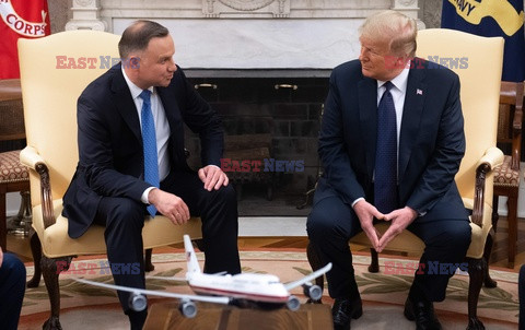 Prezydent Andrzej Duda na spotkaniu z Donaldem Trumpem