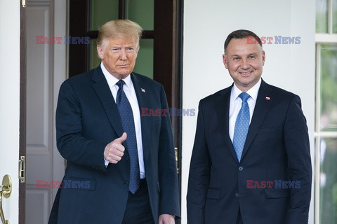 Prezydent Andrzej Duda na spotkaniu z Donaldem Trumpem