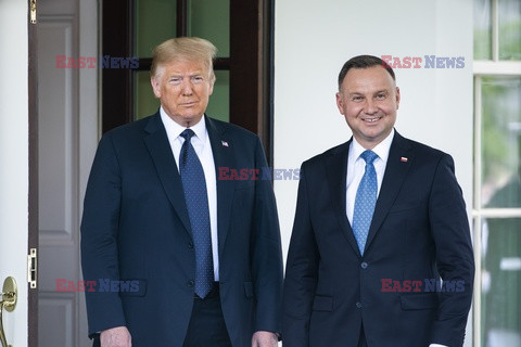 Prezydent Andrzej Duda na spotkaniu z Donaldem Trumpem