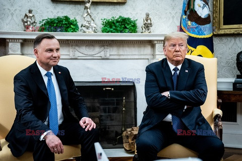 Prezydent Andrzej Duda na spotkaniu z Donaldem Trumpem