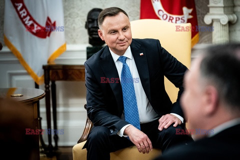 Prezydent Andrzej Duda na spotkaniu z Donaldem Trumpem