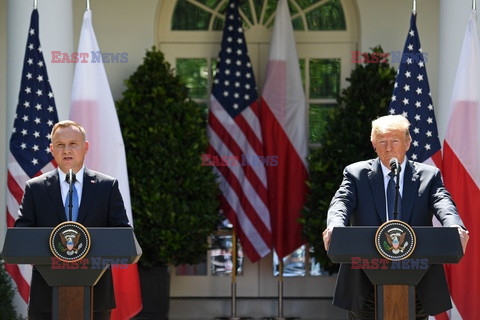 Prezydent Andrzej Duda na spotkaniu z Donaldem Trumpem