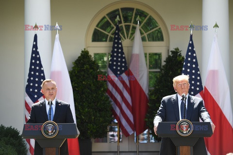 Prezydent Andrzej Duda na spotkaniu z Donaldem Trumpem