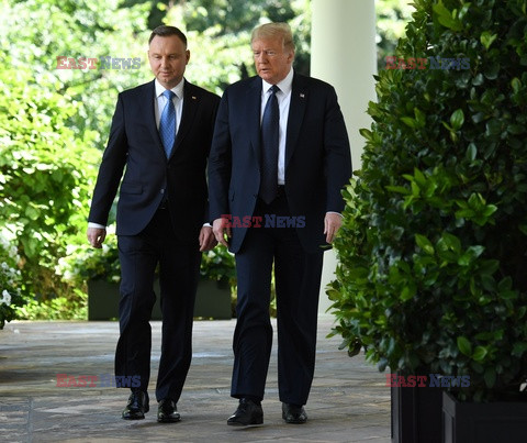 Prezydent Andrzej Duda na spotkaniu z Donaldem Trumpem