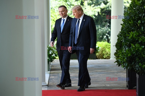 Prezydent Andrzej Duda na spotkaniu z Donaldem Trumpem