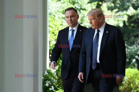 Prezydent Andrzej Duda na spotkaniu z Donaldem Trumpem