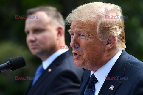 Prezydent Andrzej Duda na spotkaniu z Donaldem Trumpem