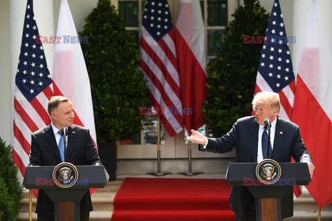 Prezydent Andrzej Duda na spotkaniu z Donaldem Trumpem